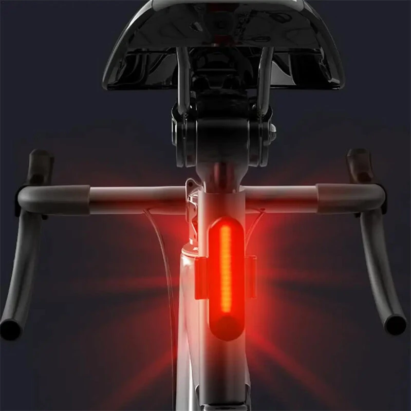 BIKIGHT Smart Bicycles Taillight 5 Modes Brightness 300mAh Battery Type-C Rechargeable Waterproof Warning Rear Light for Cycling (image for) BIKIGHT Smart Bicycles Taillight 5 Modes Brightness 300mAh Battery Type-C Rechargeable Waterproof Warning Rear Light for Cycling